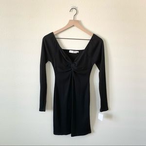 All in Favor Ribbed Twist-Front LBD